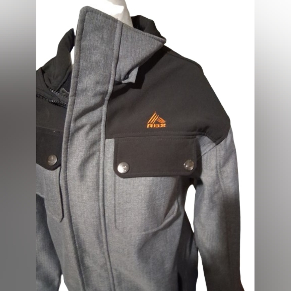 NWOT RBX Men's Performance Jacket  Gray & Black, 6 Pockets,  XL